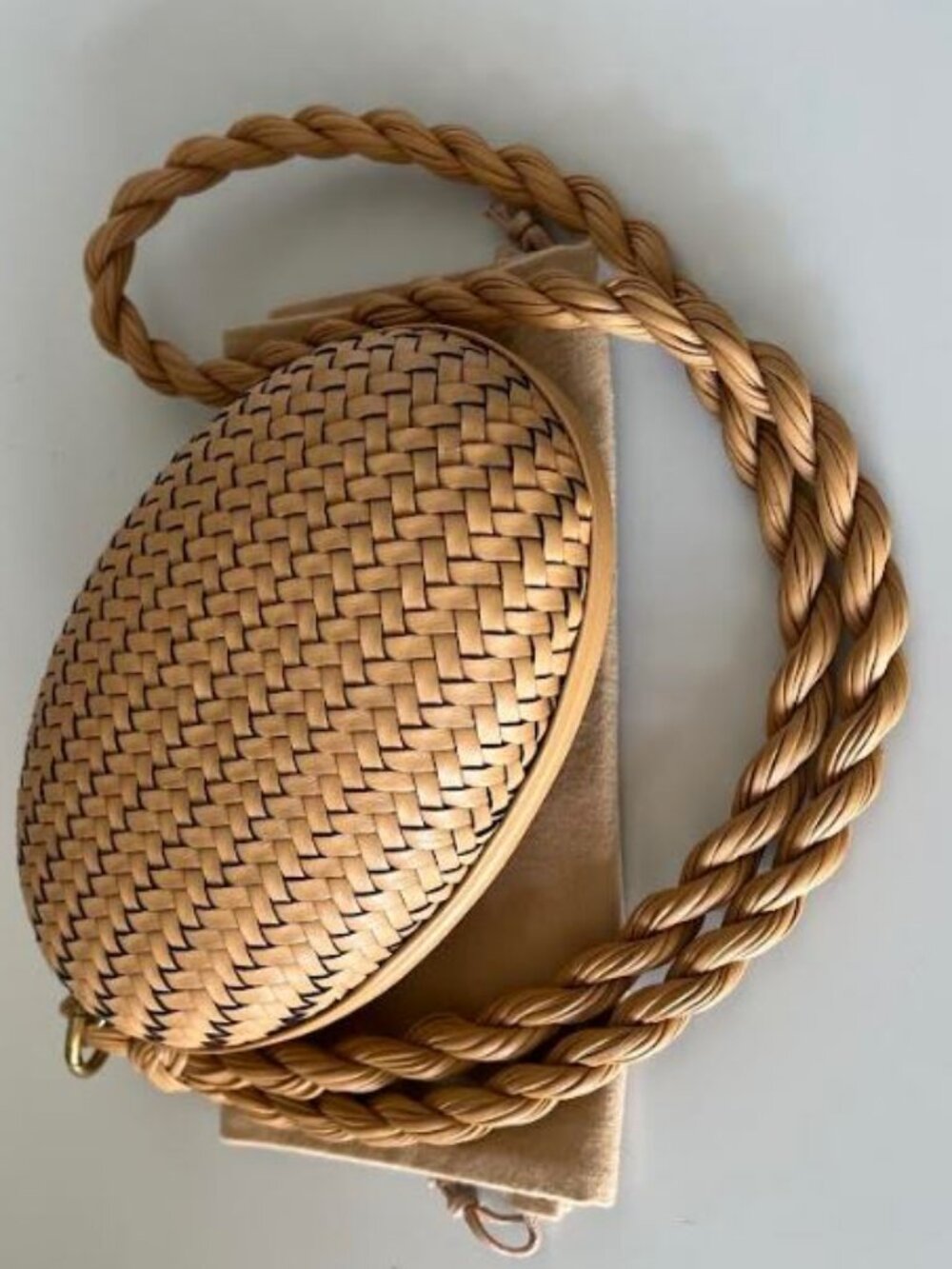 $2K MICHAEL KORS "JONI" HAND-WOVEN LEATHER PURSE_AS SEEN ON RUNWAY! - Picture 5 of 9